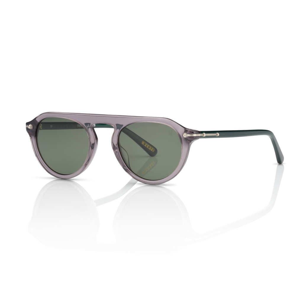 Mente Mint Transparent Grey & Forest Green | Polarized
