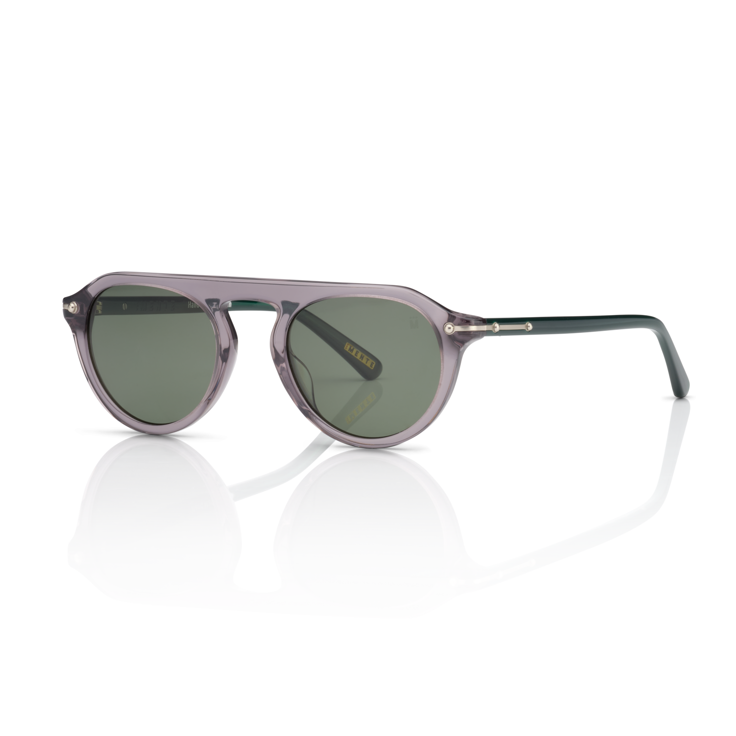 Mente Mint Transparent Grey & Forest Green | Polarized