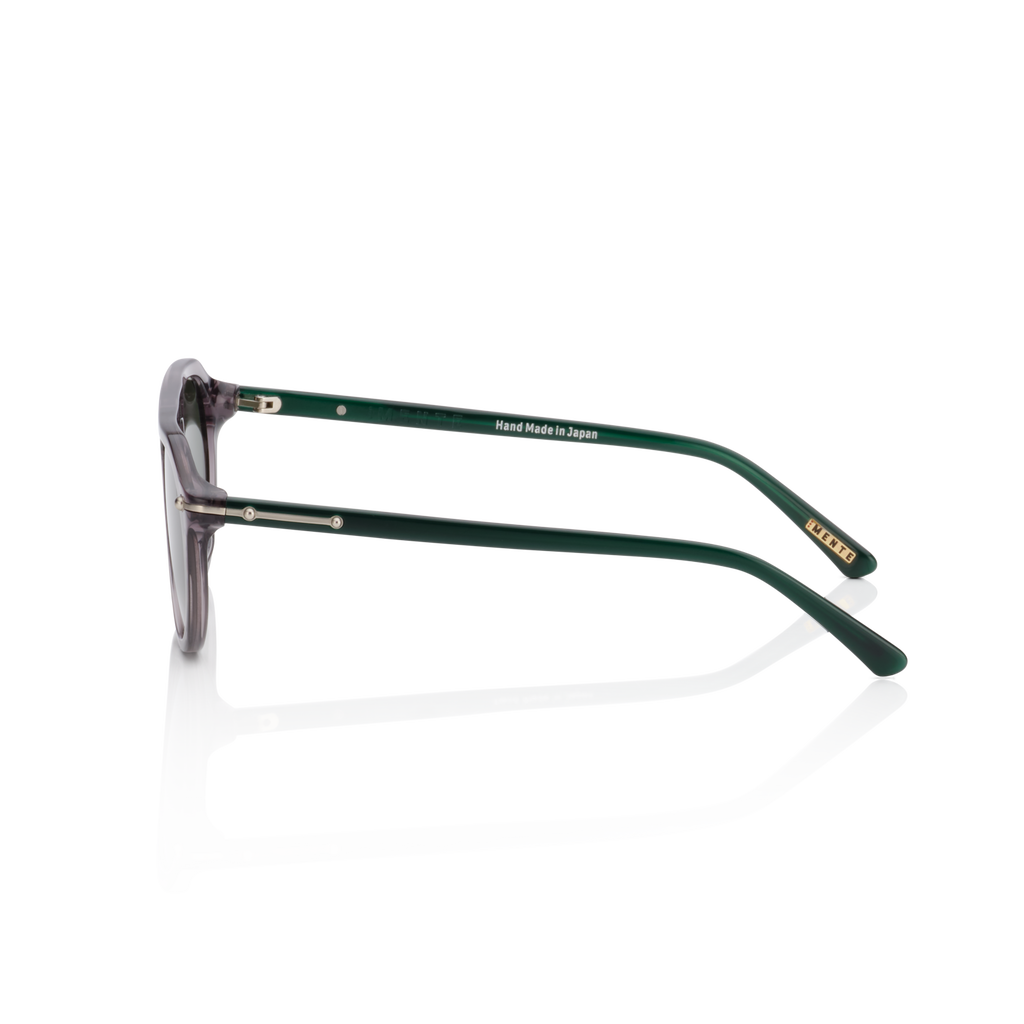 Mente Mint Transparent Grey & Forest Green | Polarized