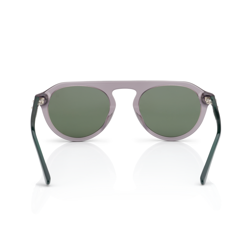 Mente Mint Transparent Grey & Forest Green | Polarized