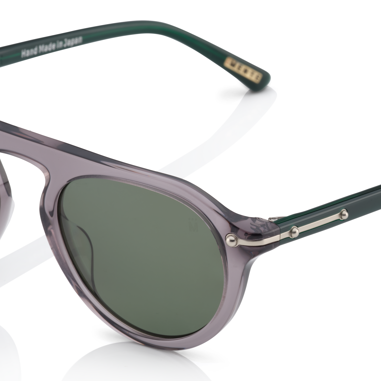 Mente Mint Transparent Grey & Forest Green | Polarized