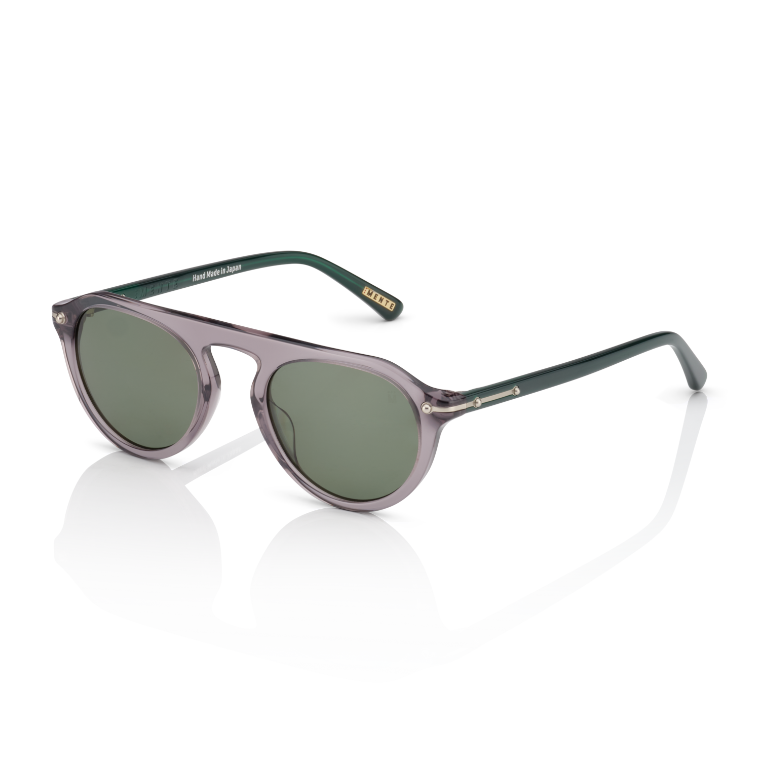Mente Mint Transparent Grey & Forest Green | Polarized