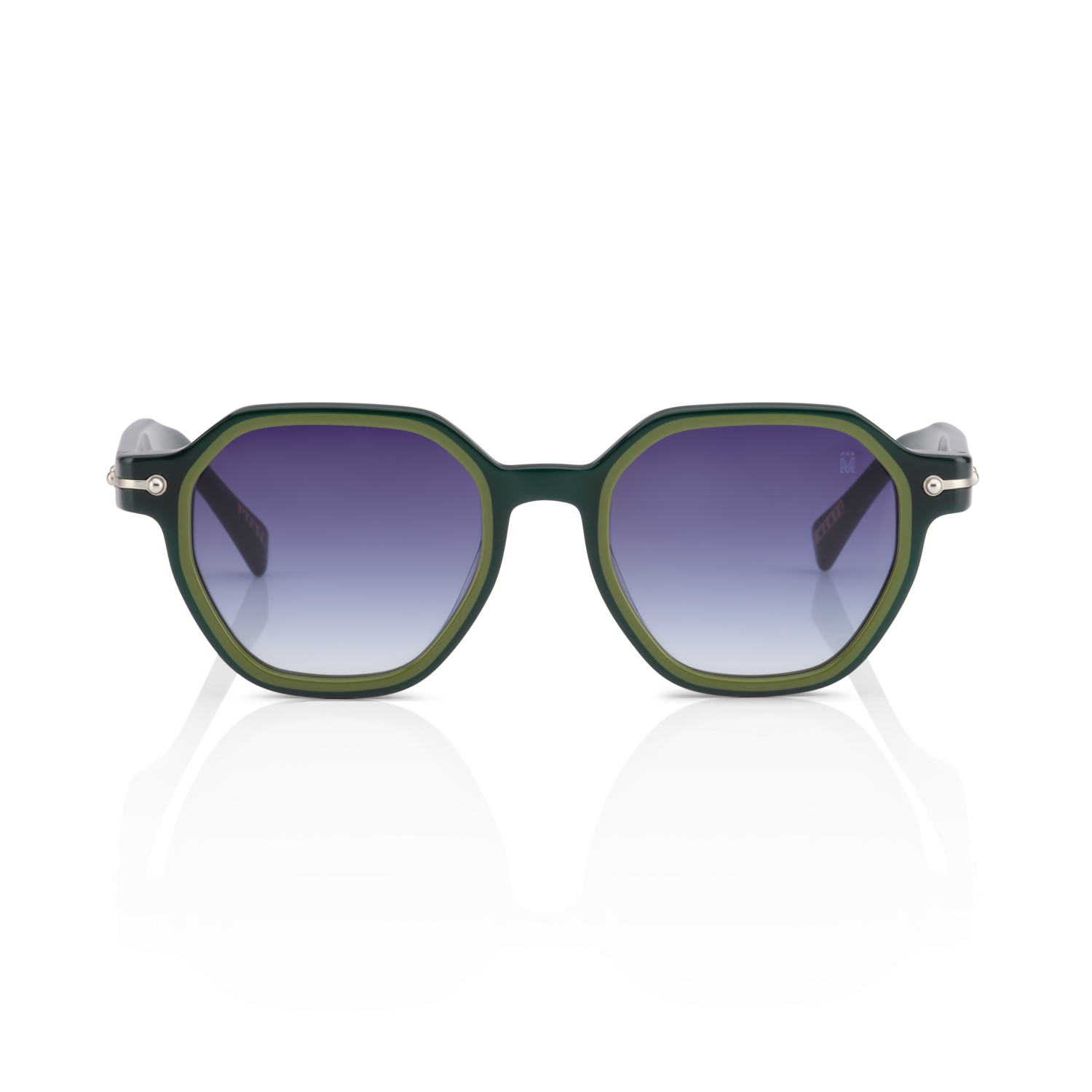 Mente Mirroir Green & Solid Olive Green