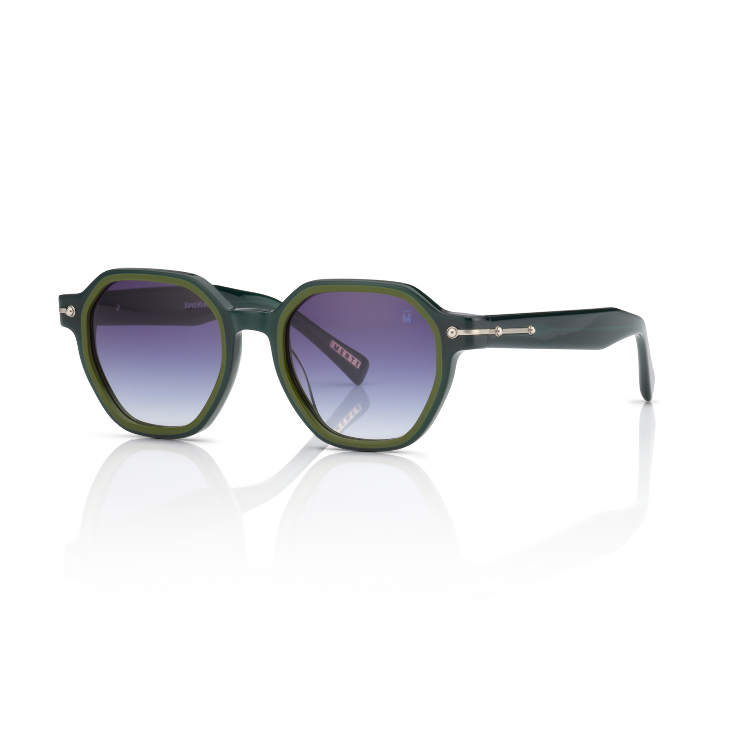 Mente Mirroir Green & Solid Olive Green