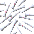 Golf tees on a white backgound