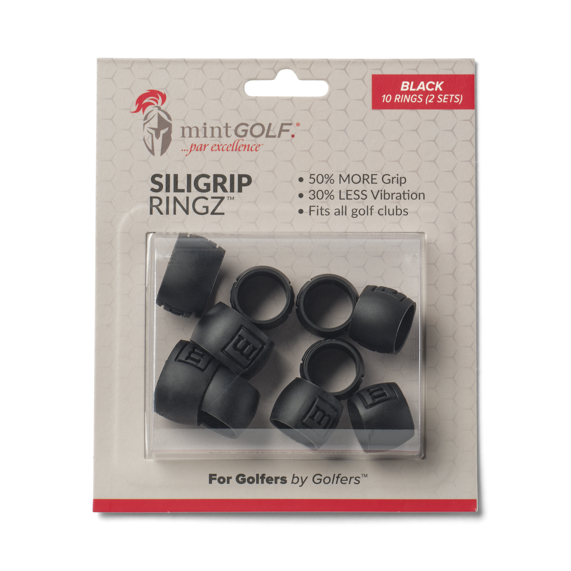 SiliGrip Ringz™ Golf Grip, Black