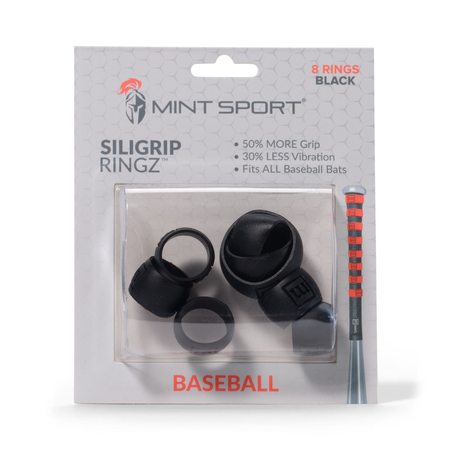 SiliGrip Ringz™ Baseball, Black