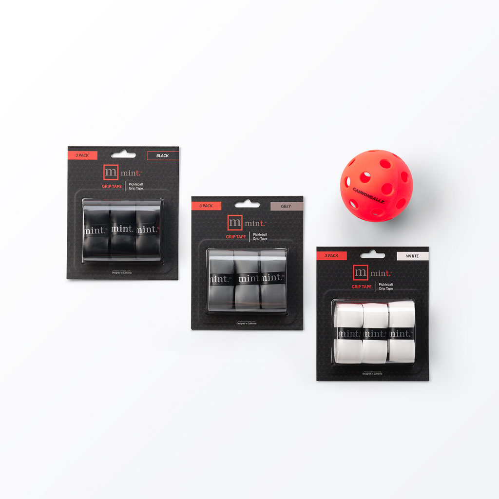 Soft Feel Black Pickleball Grip Tape, 3 Piece