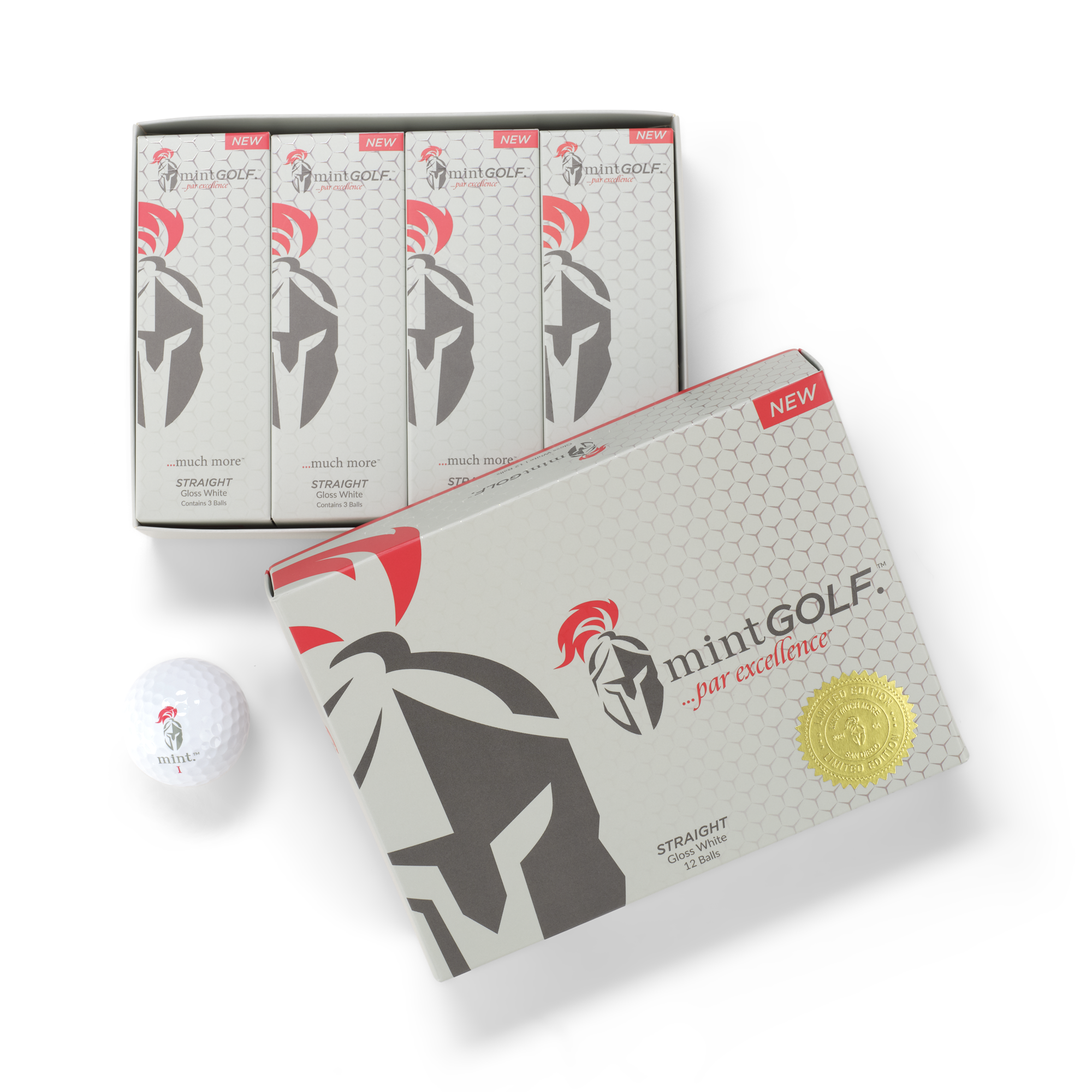 MintGOLF™ STRAIGHT 3-Piece Urethane Golf Balls