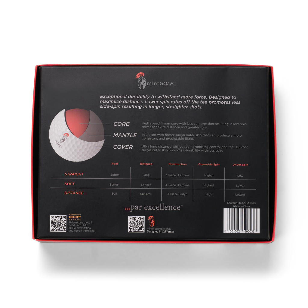 MintGOLF™ DISTANCE 3-Piece Surlyn Golf Balls