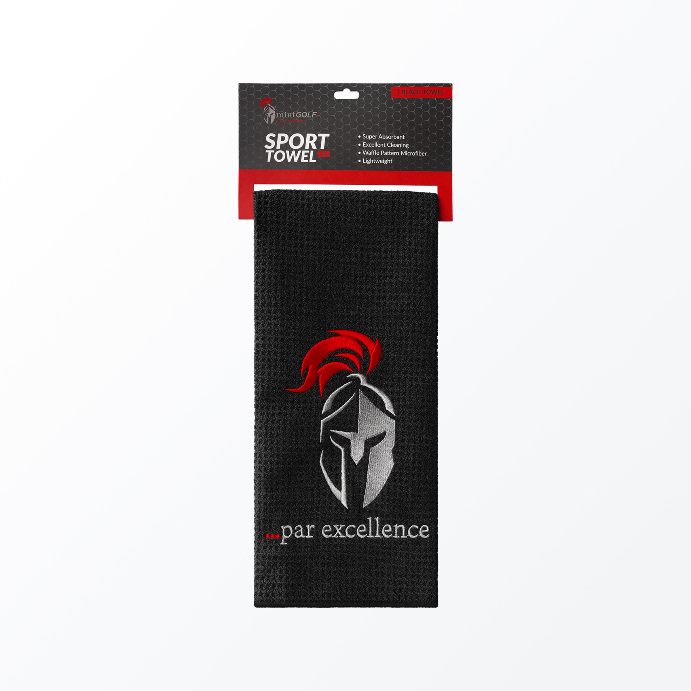 MintGOLF™ Sport Dri Microfiber Golf Towel, Black