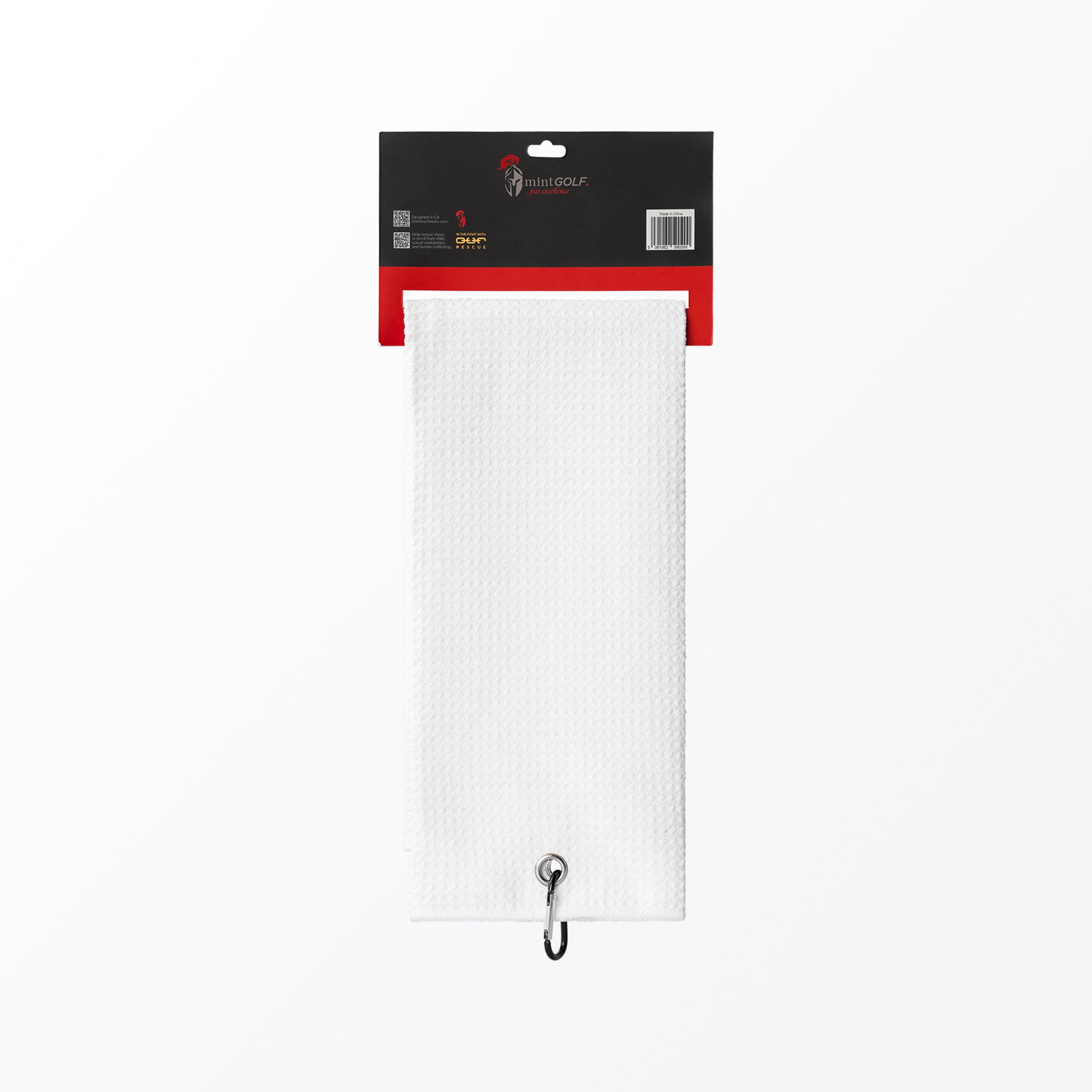 MintGOLF™ Sport Dri Microfiber Golf Towel, White
