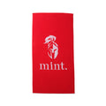 MINT Premium Red Beach Towel Opened Flat View