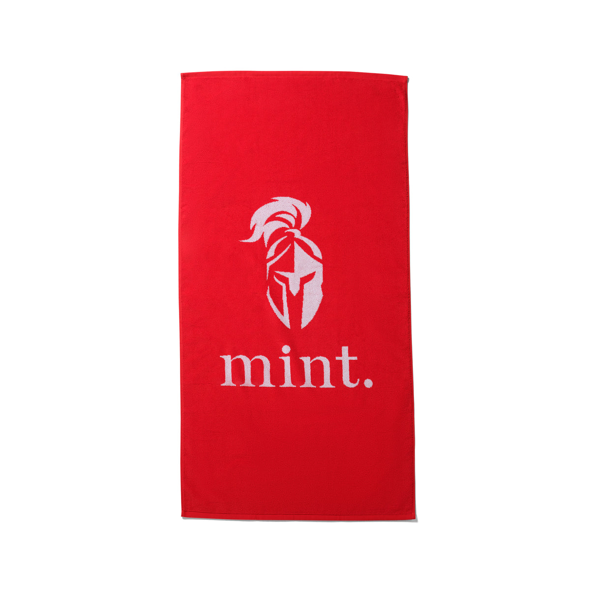 MINT Premium Red Beach Towel Opened Flat View