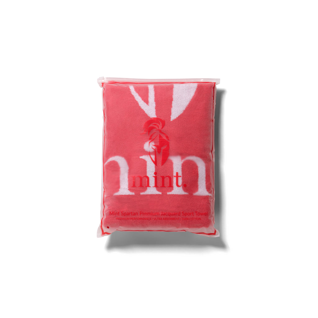 MINT Premium Red Beach Towel in Package