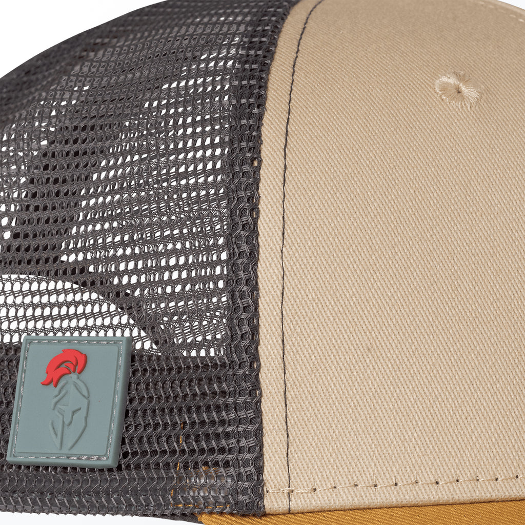Luxxtrux Match Point Trucker Hat, Grey/Beige