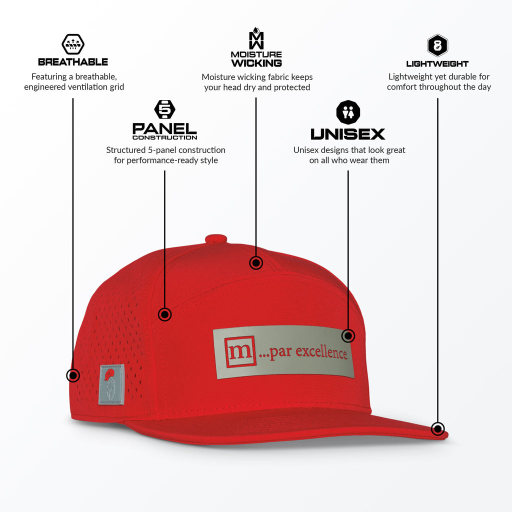 Red Mint LuxxTrux Par Excellence Trucker Hat Tech Details
