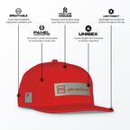 Red Mint LuxxTrux Par Excellence Trucker Hat Tech Details
