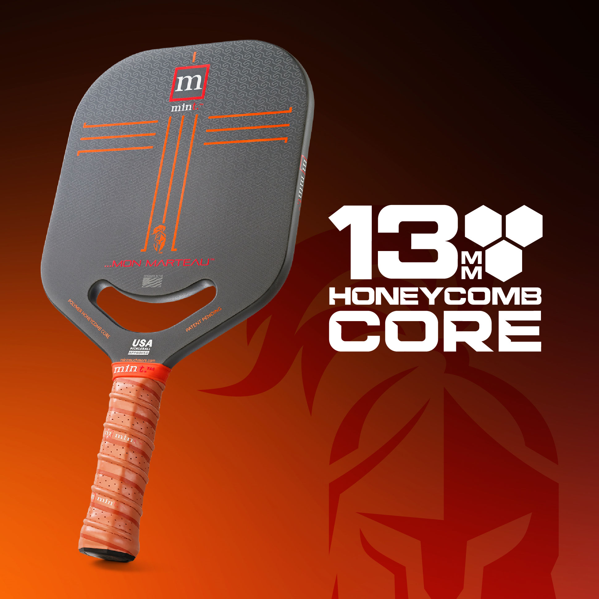 Pickleball paddle with 13mm Honeycomb Core