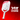 White pickleball paddle with red accents on a red background, featuring '14 M Honeycomb Core' text.