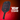 Pickleball paddle with 'm' branding on a red background