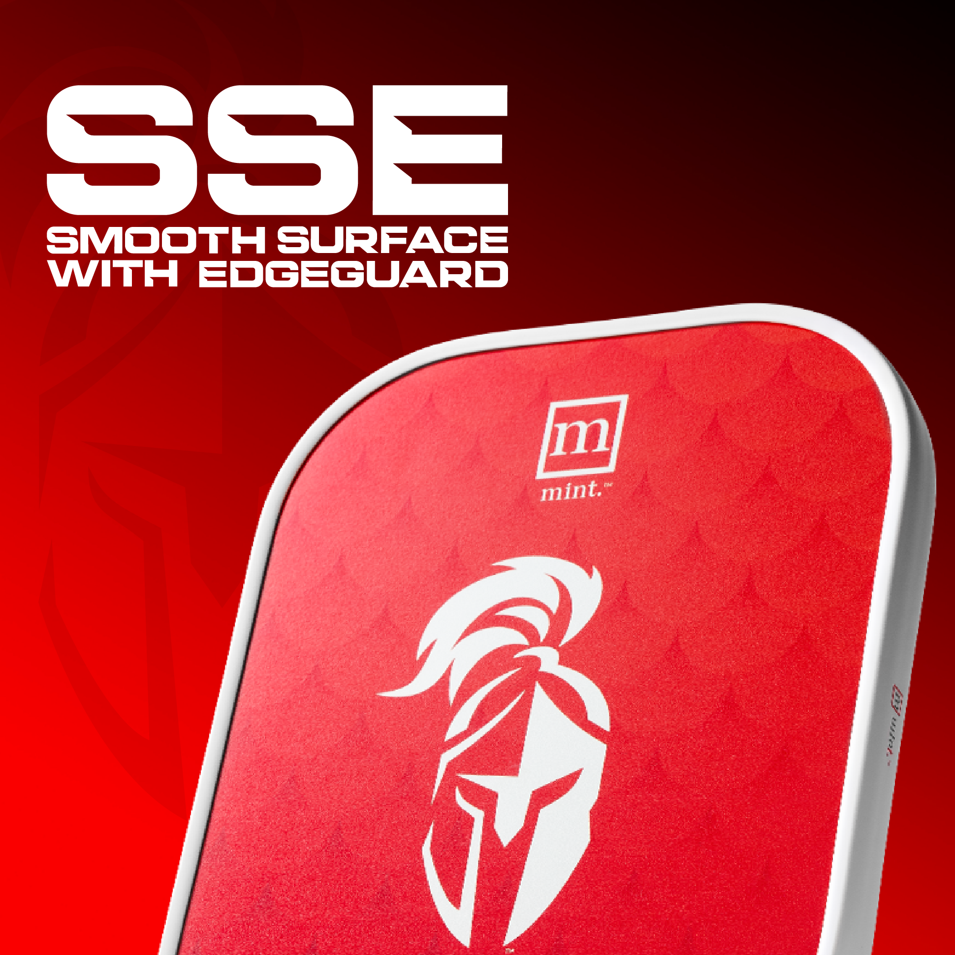 Red martial arts pad with white logo and text on a red background
