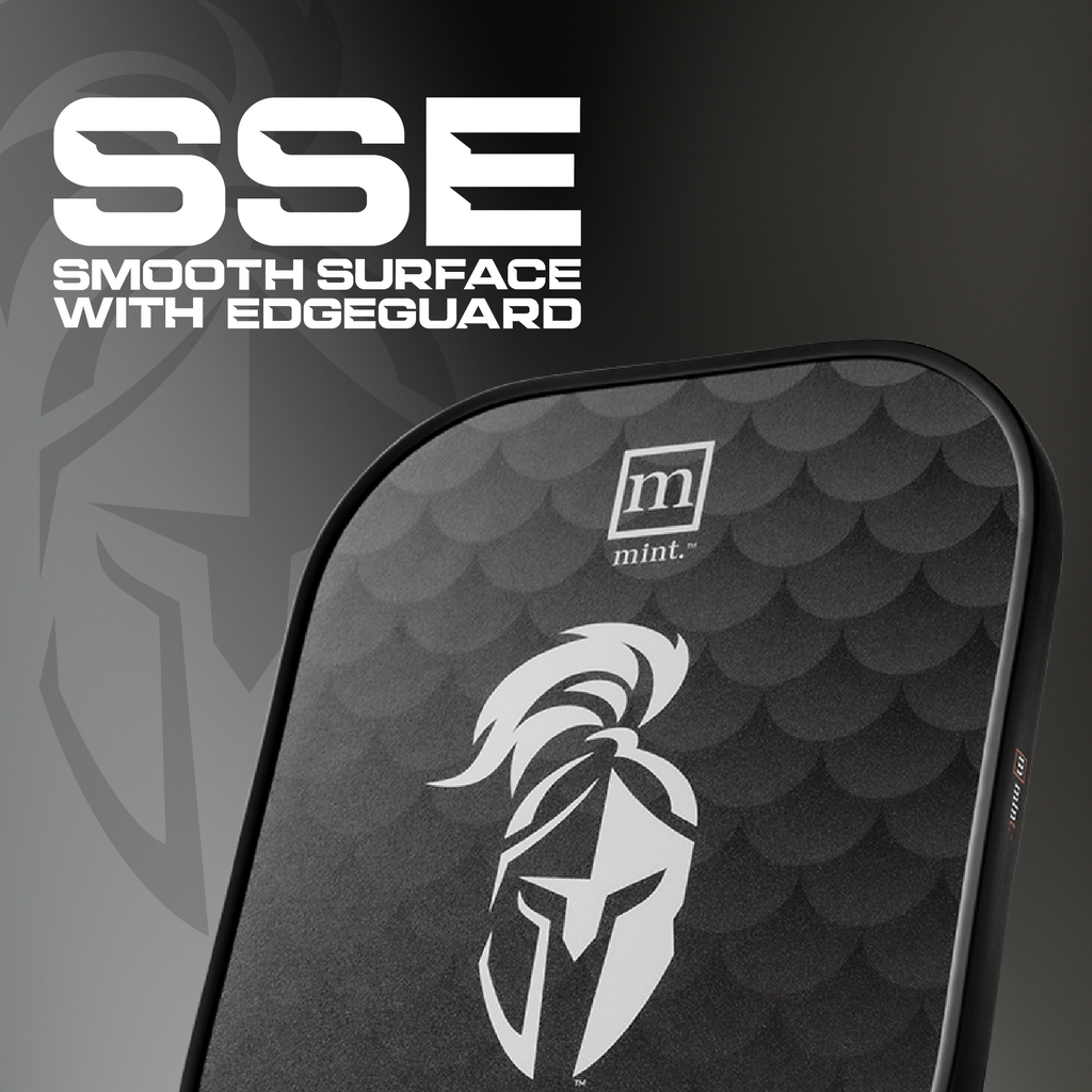 Product with 'SSE Smooth Surface with EdgeGuard' text and a logo on a dark background