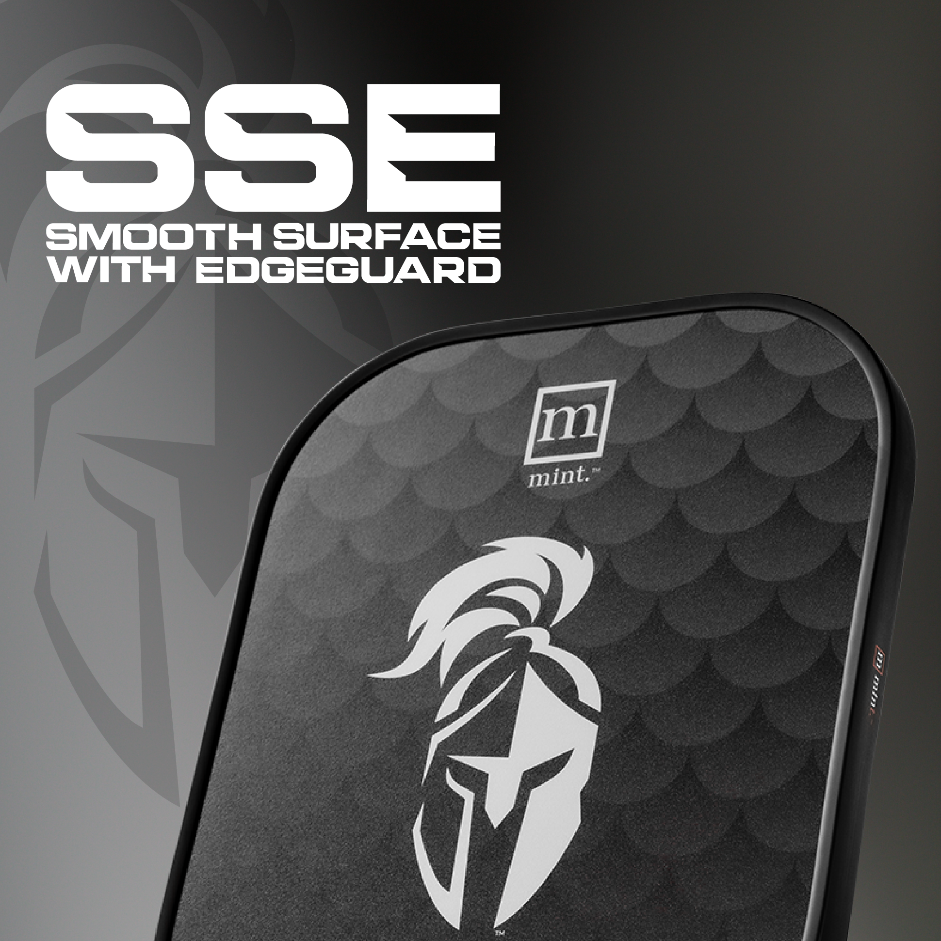 Product with 'SSE Smooth Surface with EdgeGuard' text and a logo on a dark background
