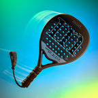 Mint Sport Merite padel on a blue and yellow gradient background