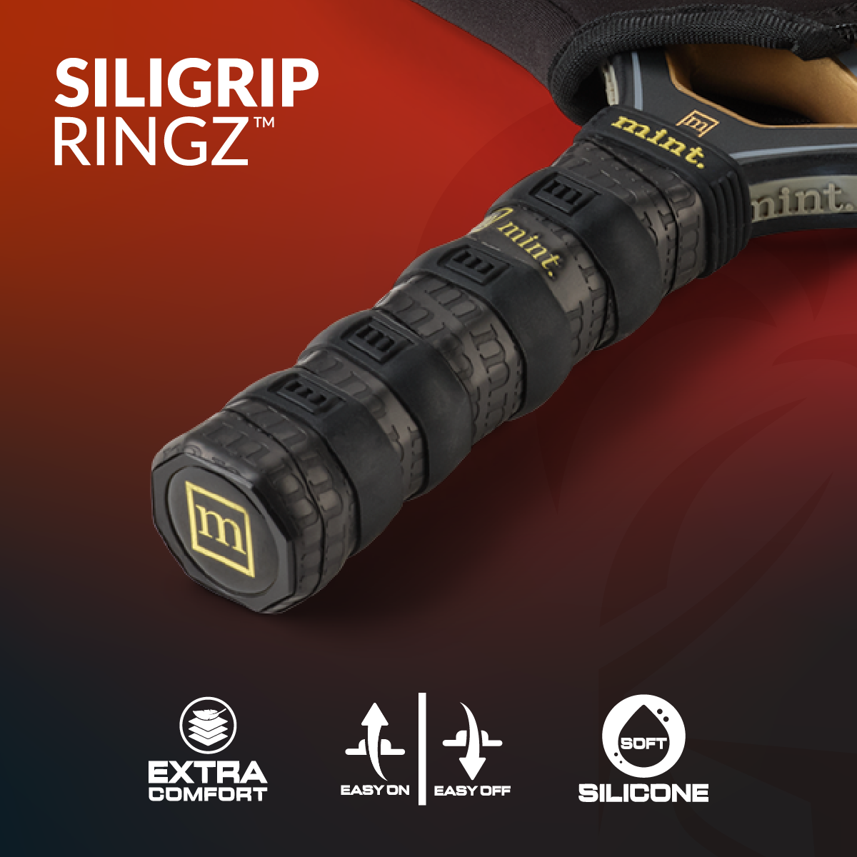SiliGrip Ringz™ Racket Grip, Black