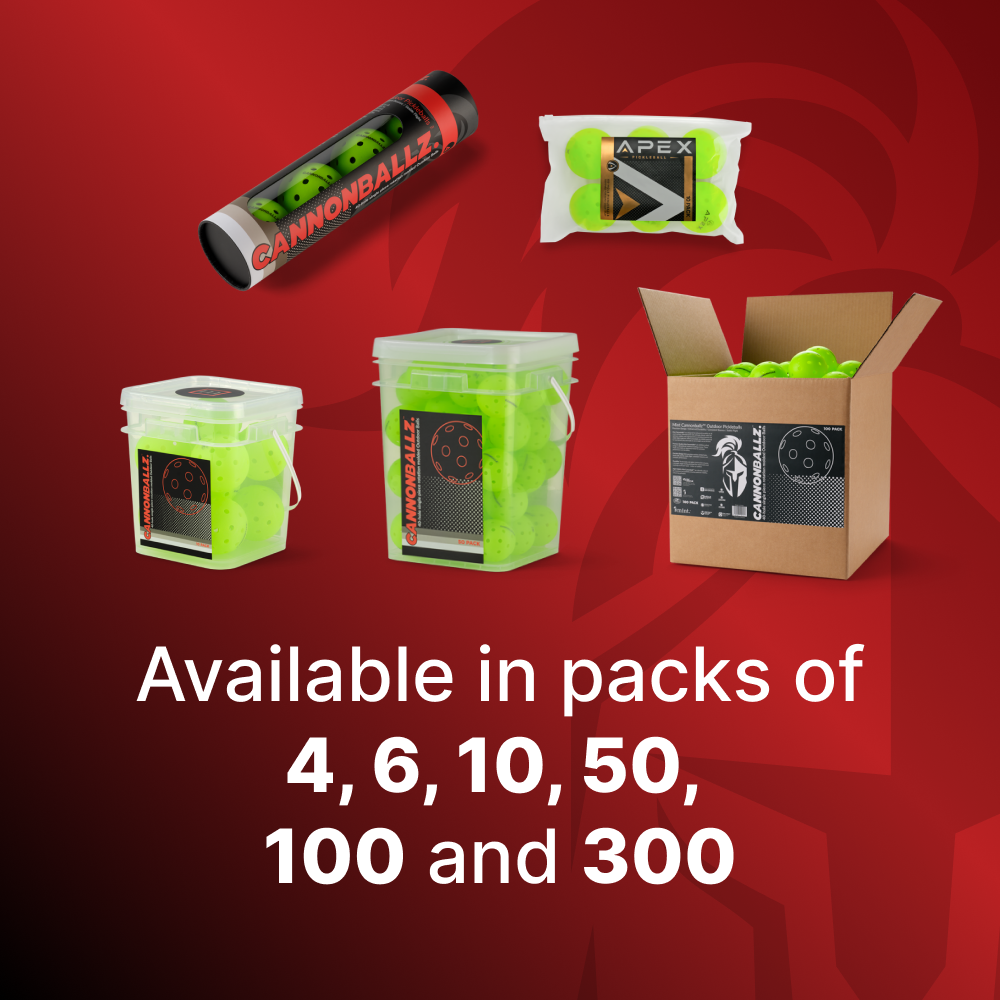 Cannonballz™ 40 Hole Outdoor Pickleballs 10-Pack Pouch