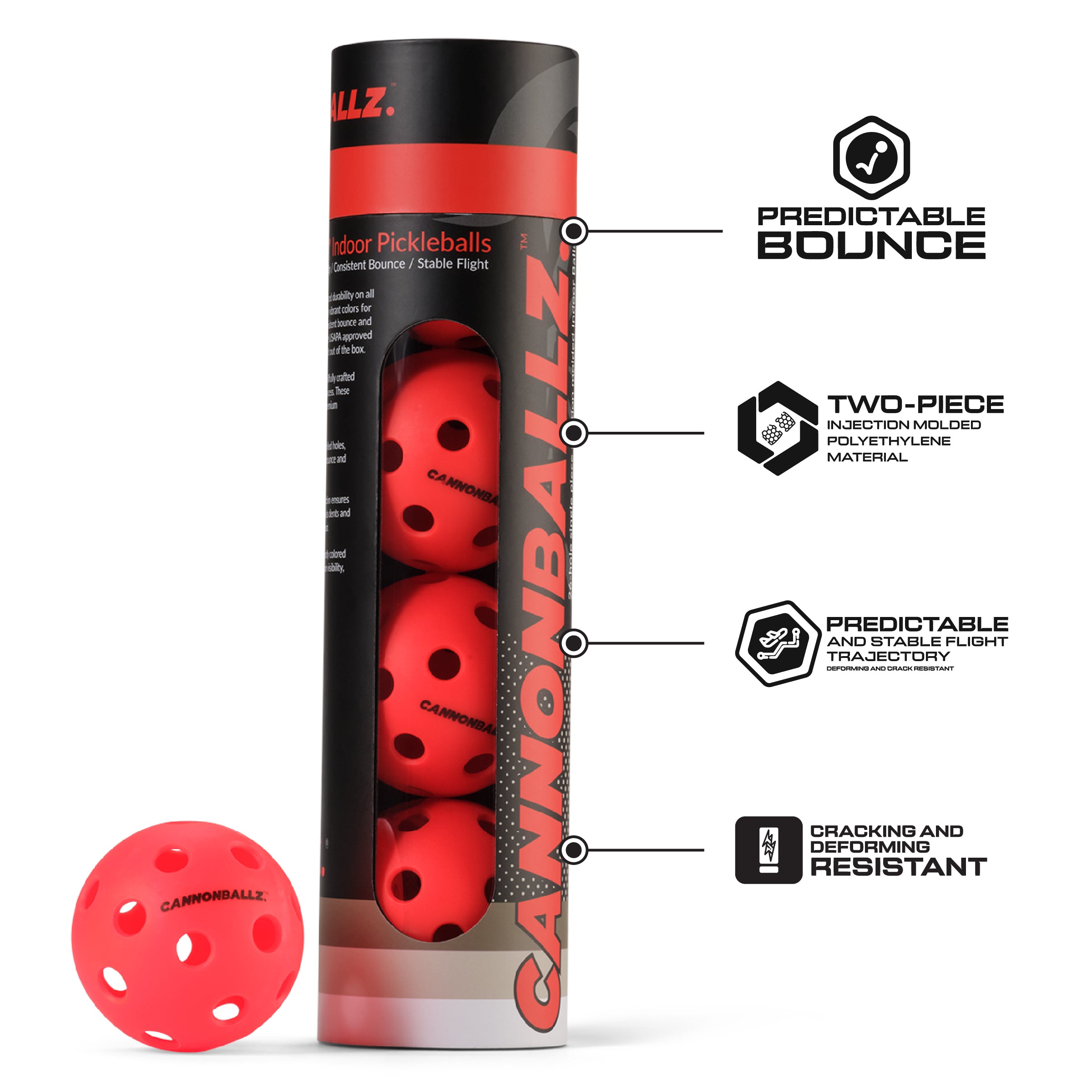 Cannonballz™ 26 Hole Indoor balls 4-Pack