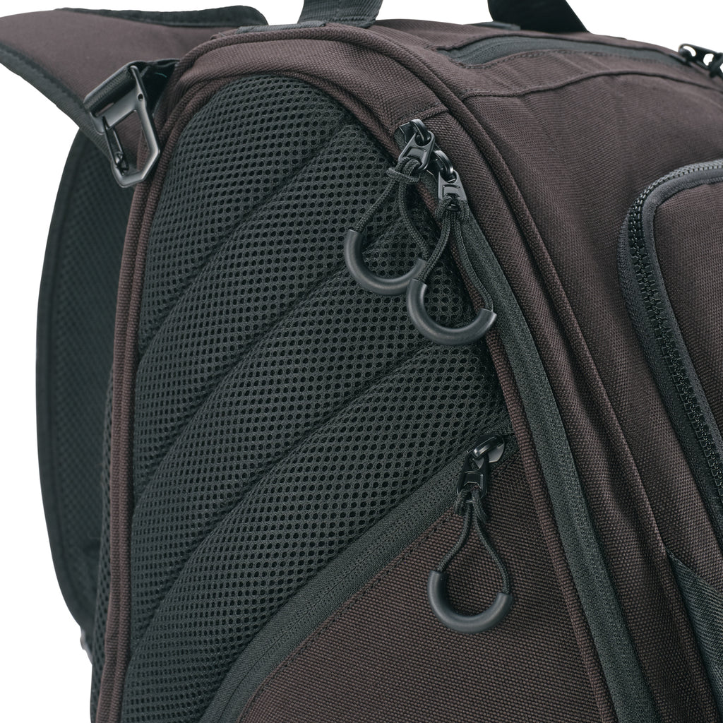 Unleash Tournament Bag in Black, side pockets with heavy-duty zippers