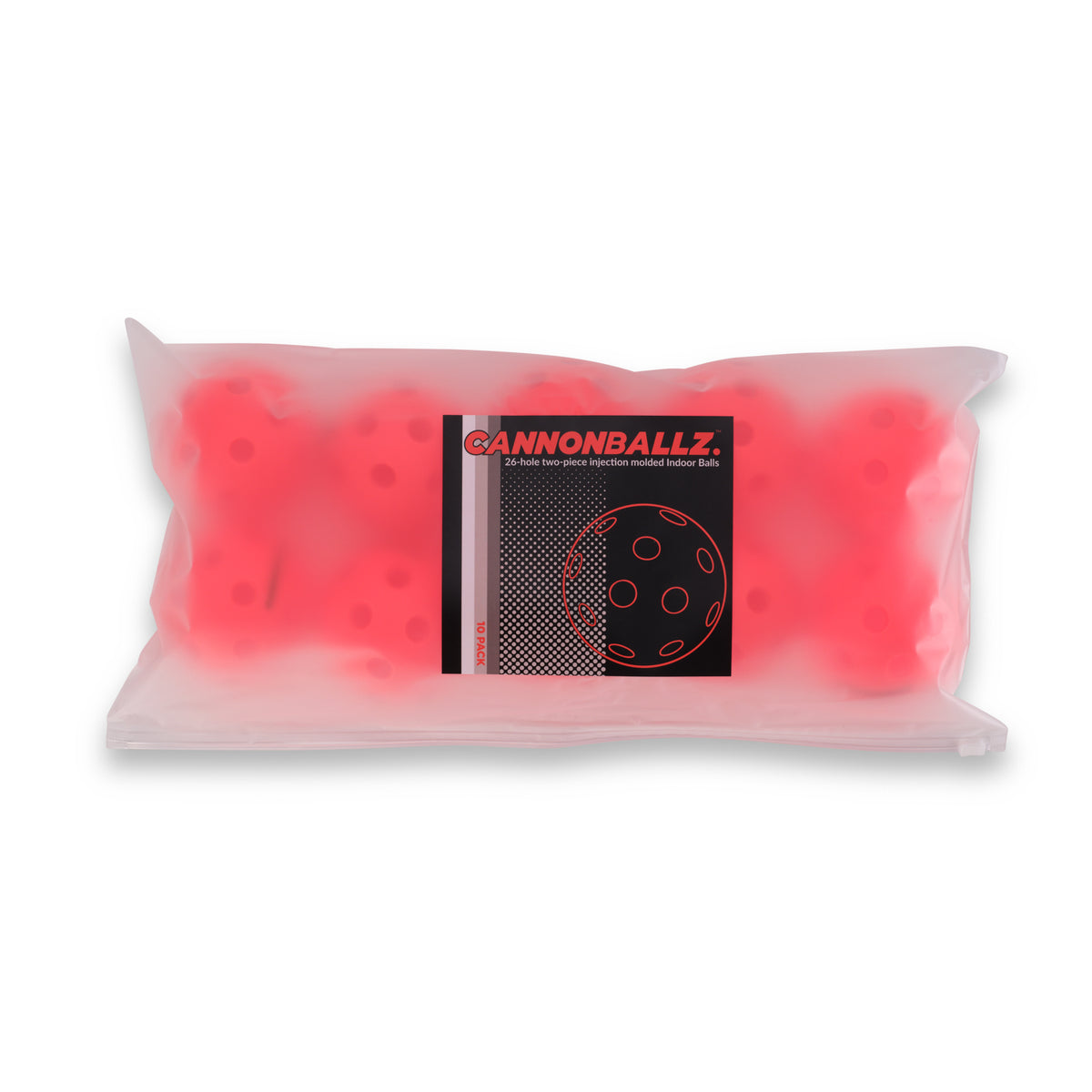 Cannonballz™ 26 Hole Indoor Pickleballs 10-Pack Pouch