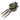 Bronze-colored golf divot tool on a white background