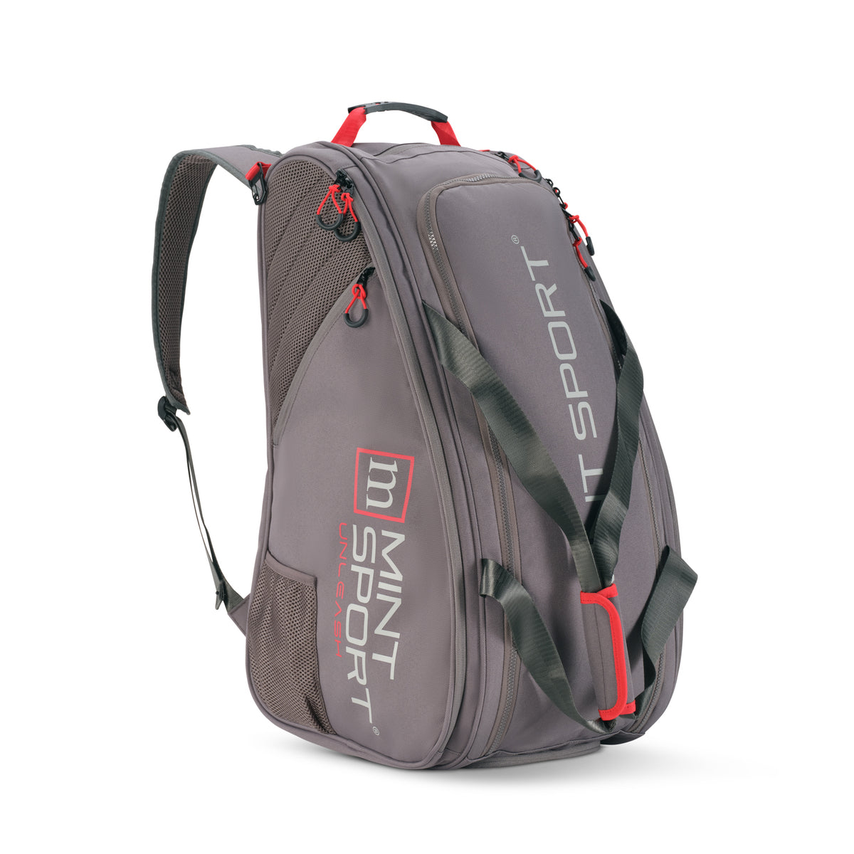 Unleash Tournament Bag in Gray, three-quarter front view