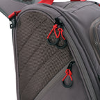 Unleash Tournament Bag in Gray, side pockets with heavy-duty zippers