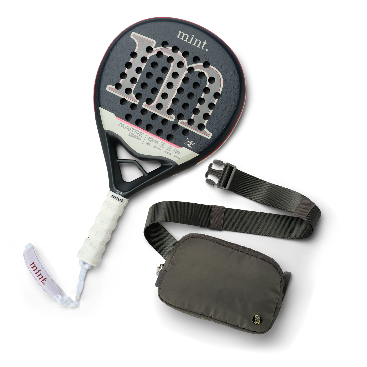 Mint Maitre Padel Racket with Free Belt Bag