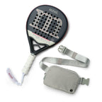 Mint Maitre Padel Racket with Free Belt Bag - Light Gray