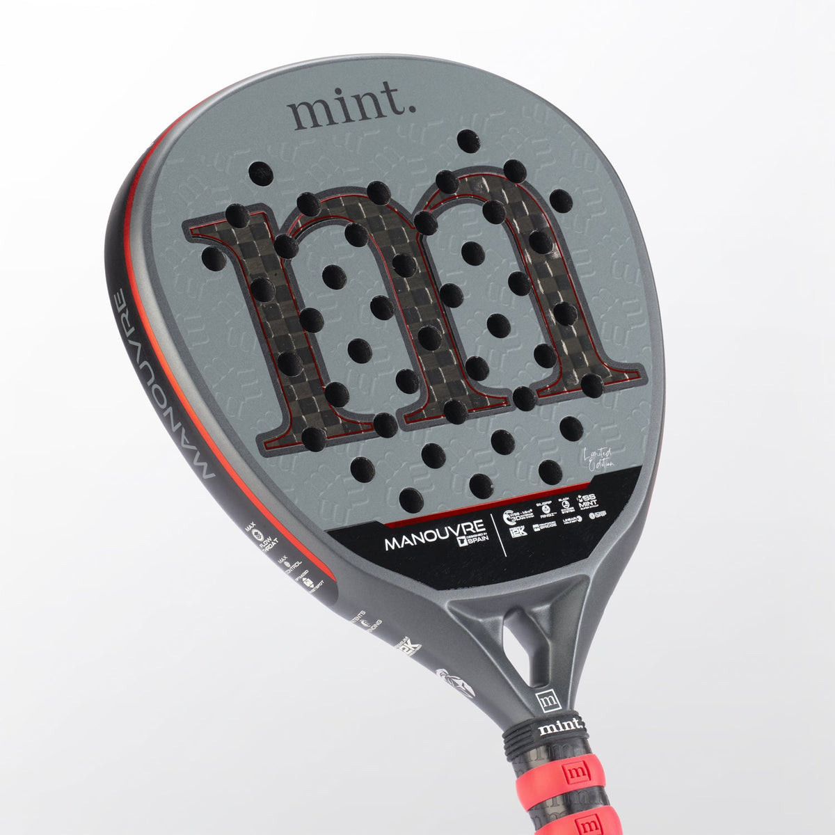 Mint Manouvre Padel Racket close-up face