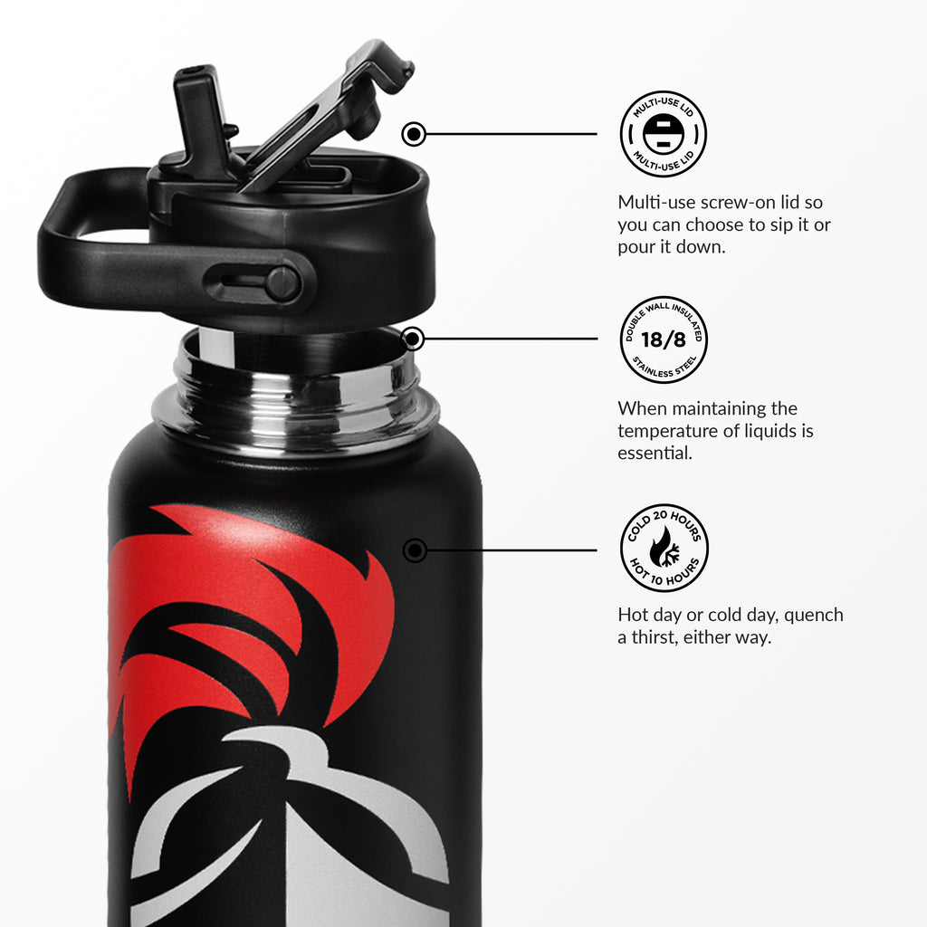 En Garde MOVEmint 32 oz Insulated Sport Bottle, Midnight Black