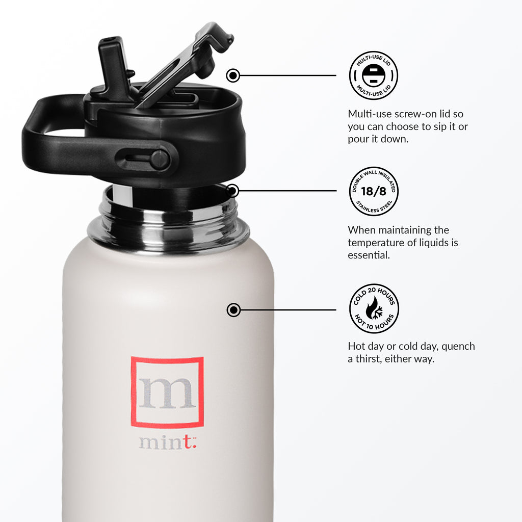Upward MOVEmint 32 oz Water Bottle, Coconut Cream