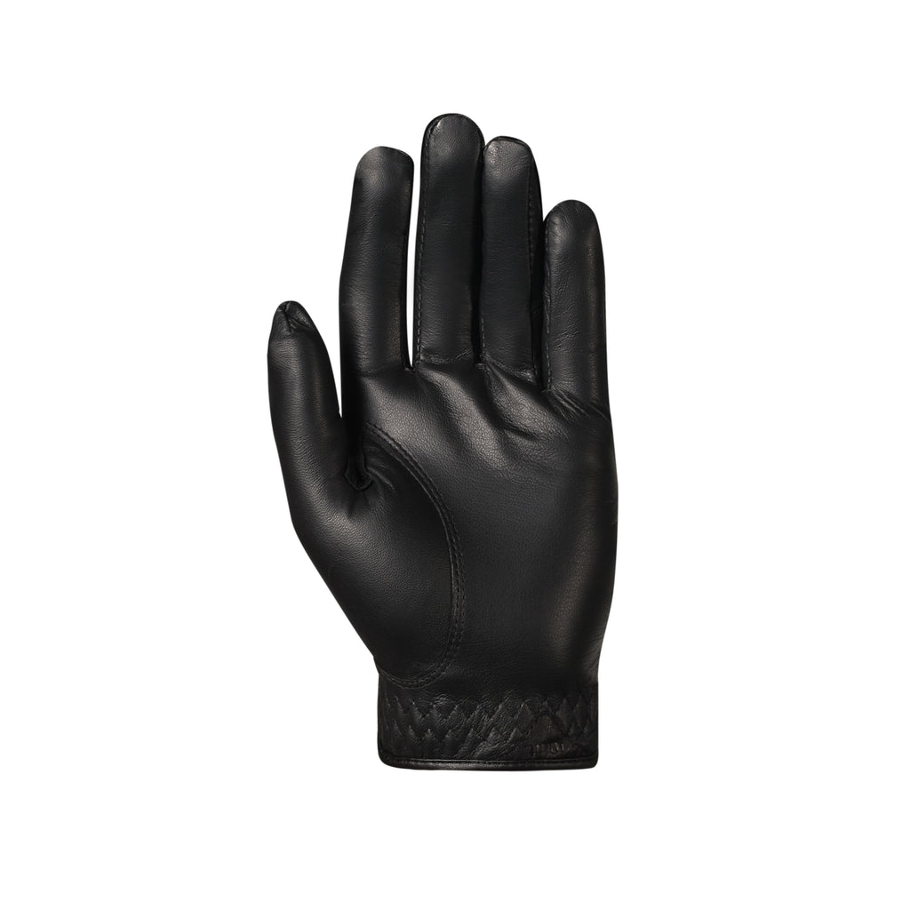 mintGOLF Premium Black Leather Golf Gloves - Inside View