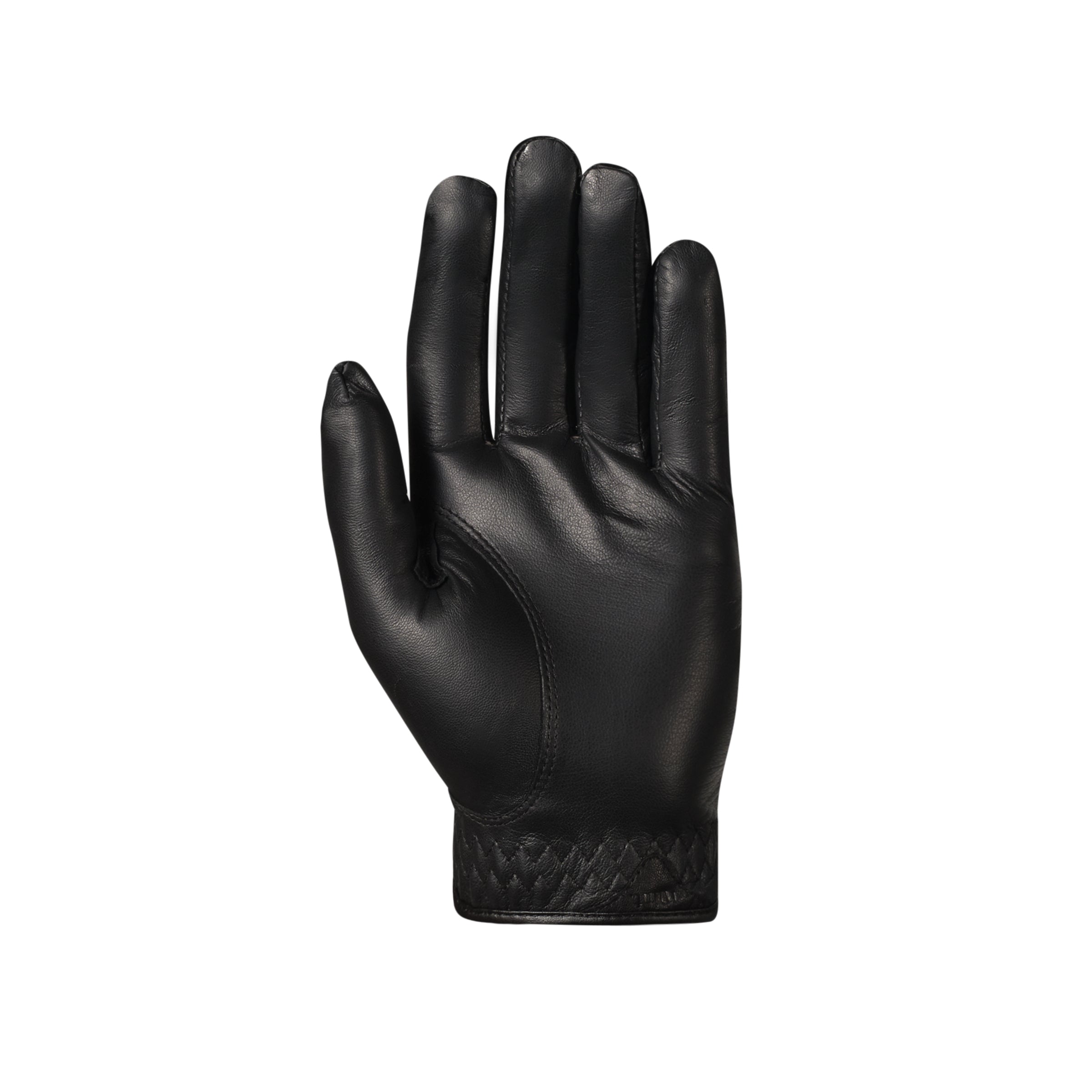 mintGOLF Premium Black Leather Golf Gloves - Inside View