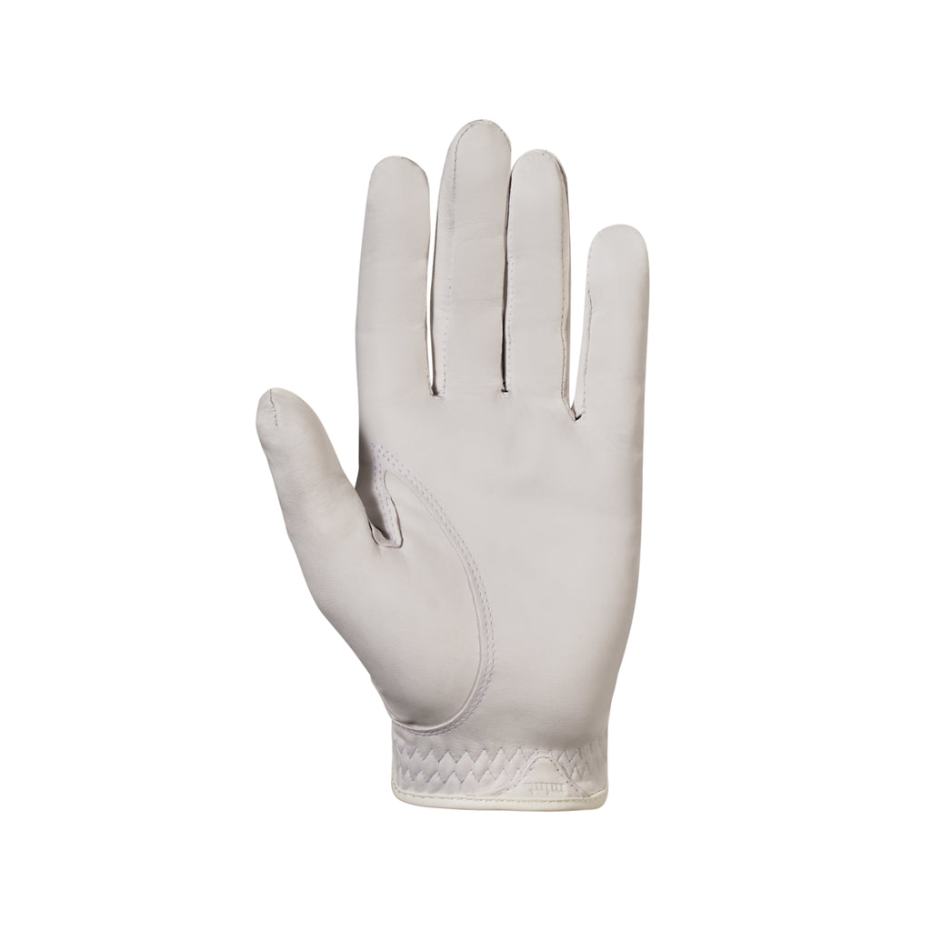 mintGOLF Premium White Leather Golf Gloves - Inside View