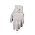mintGOLF Premium White Leather Golf Gloves - Outside View