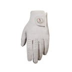 mintGOLF Premium White Leather Golf Gloves - Outside View