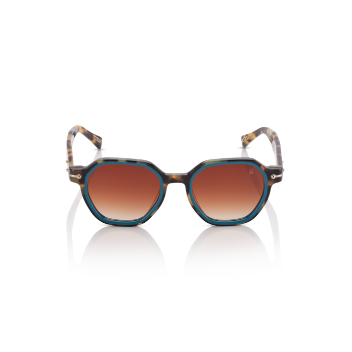 Mente Mirroir Brown Havana & Solid Teal - Frame 1
