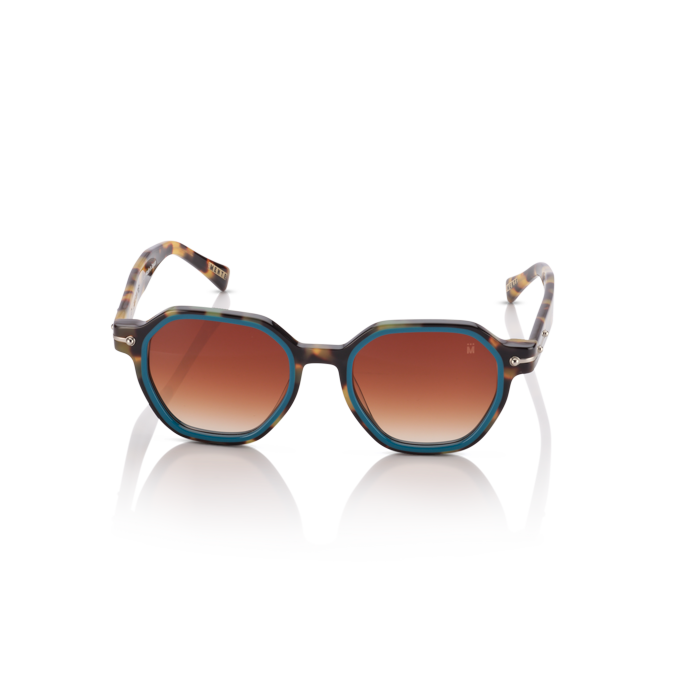 Mente Mirroir Brown Havana & Solid Teal - Frame 2