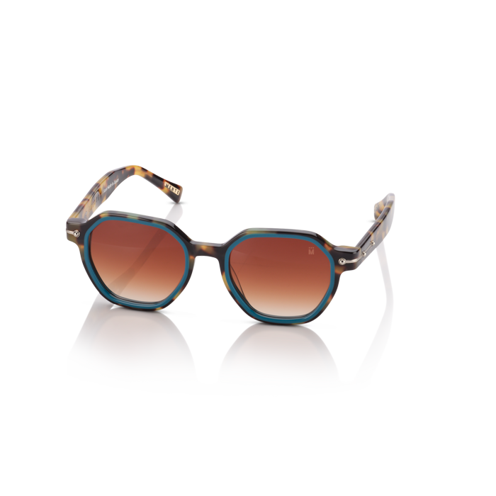 Mente Mirroir Brown Havana & Solid Teal - Frame 3